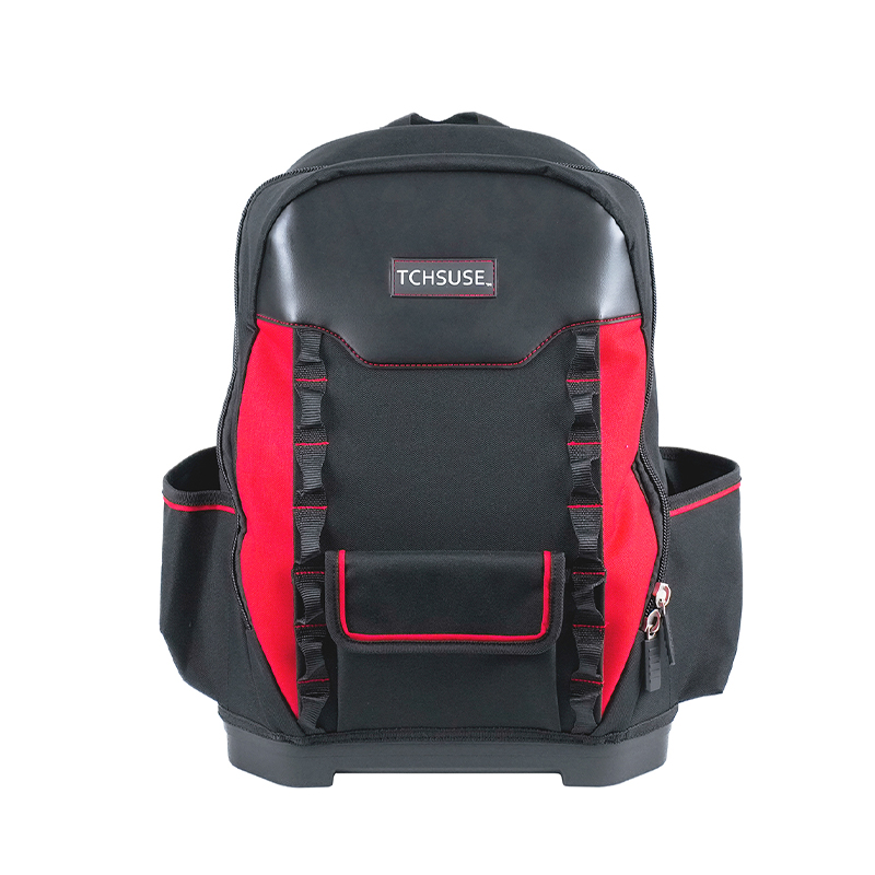 14-Zoll-600D-Multifunktions-Werkzeugrucksack mit Kunststoffboden
